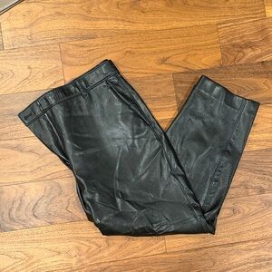 Babaton Black Leather Dress Pants